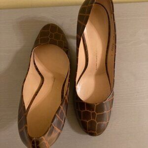 Giuseppe Zanotti Brown Crocodile embossed pumps, size 41